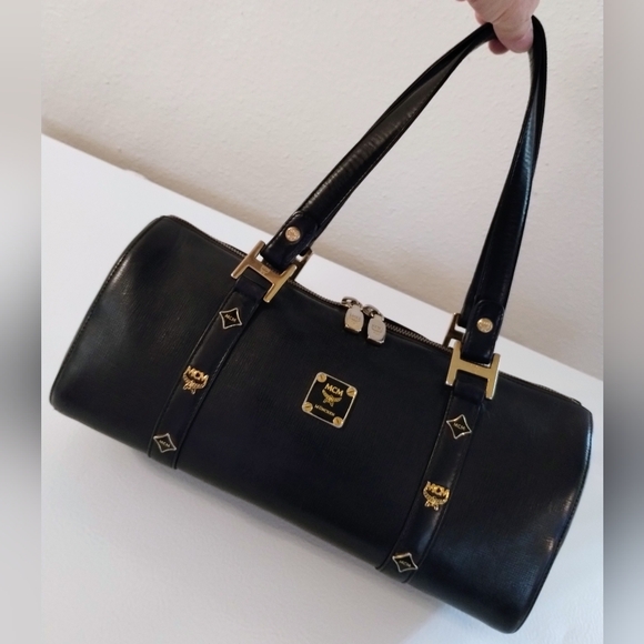 MCM Barrel Bag With Studs - Picture 3 of 12